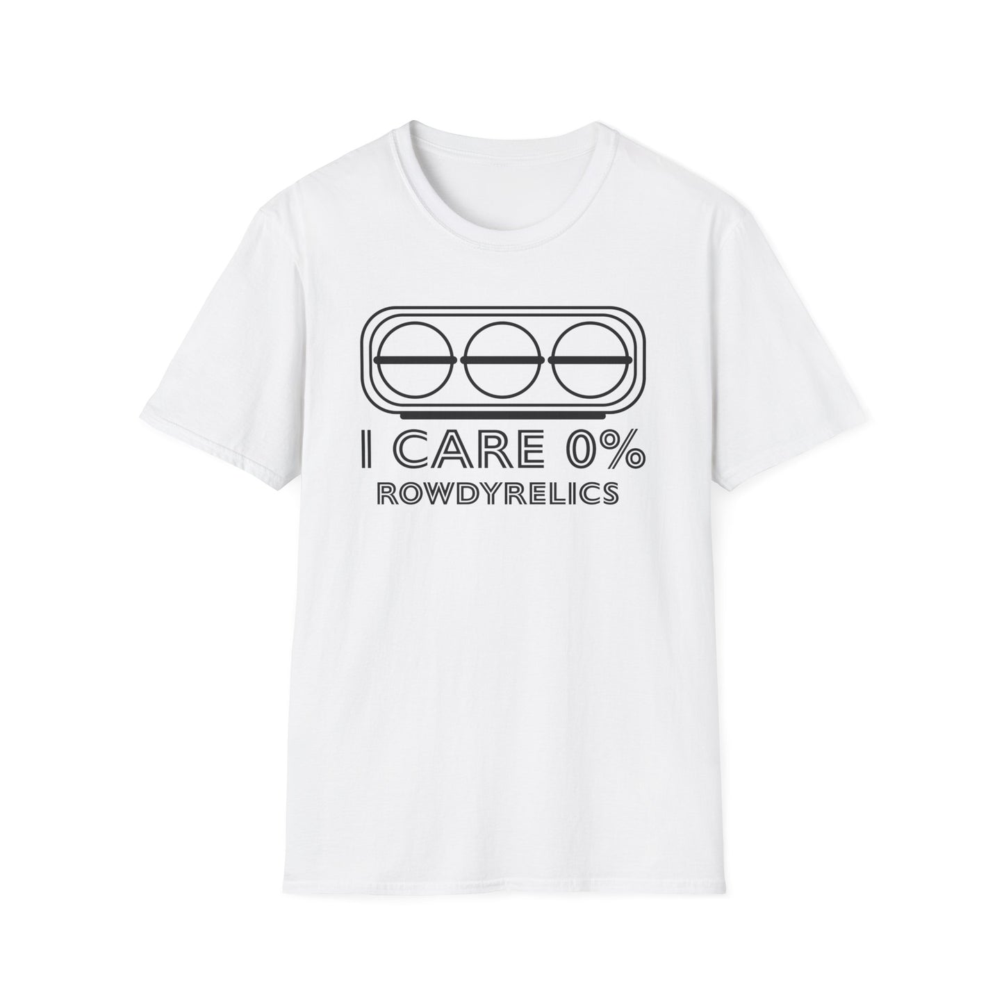 Front Print I CARE 0% T SHIRT