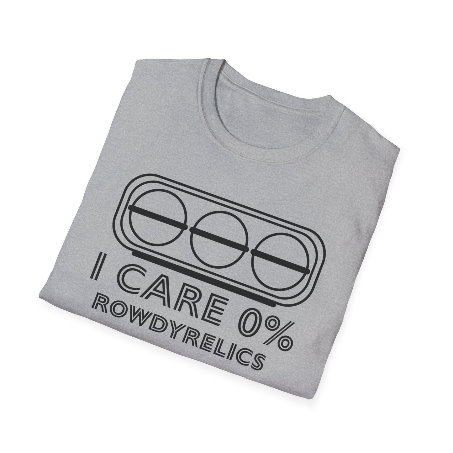 Front Print I CARE 0% T SHIRT