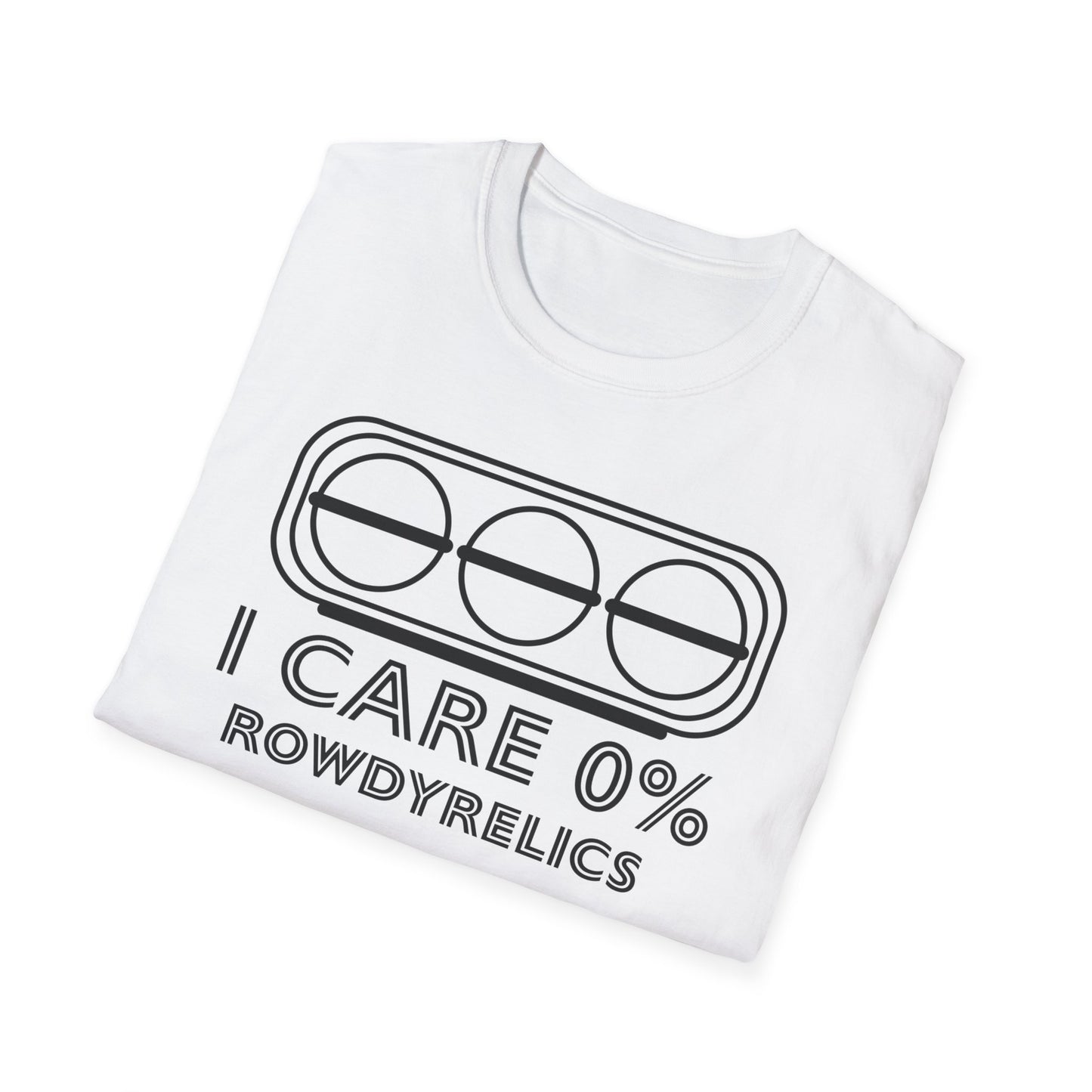 Front Print I CARE 0% T SHIRT