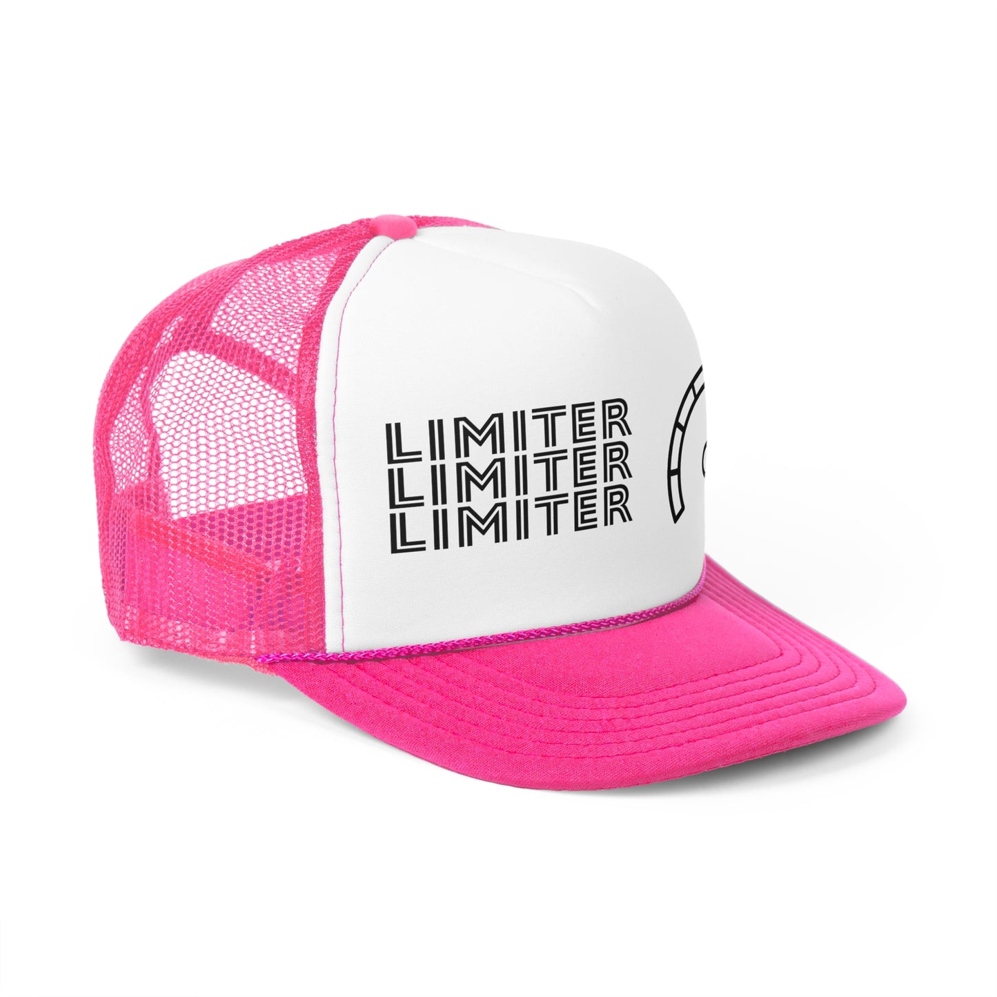 BLACK FONT LIMITER TACH TRUCKER HAT