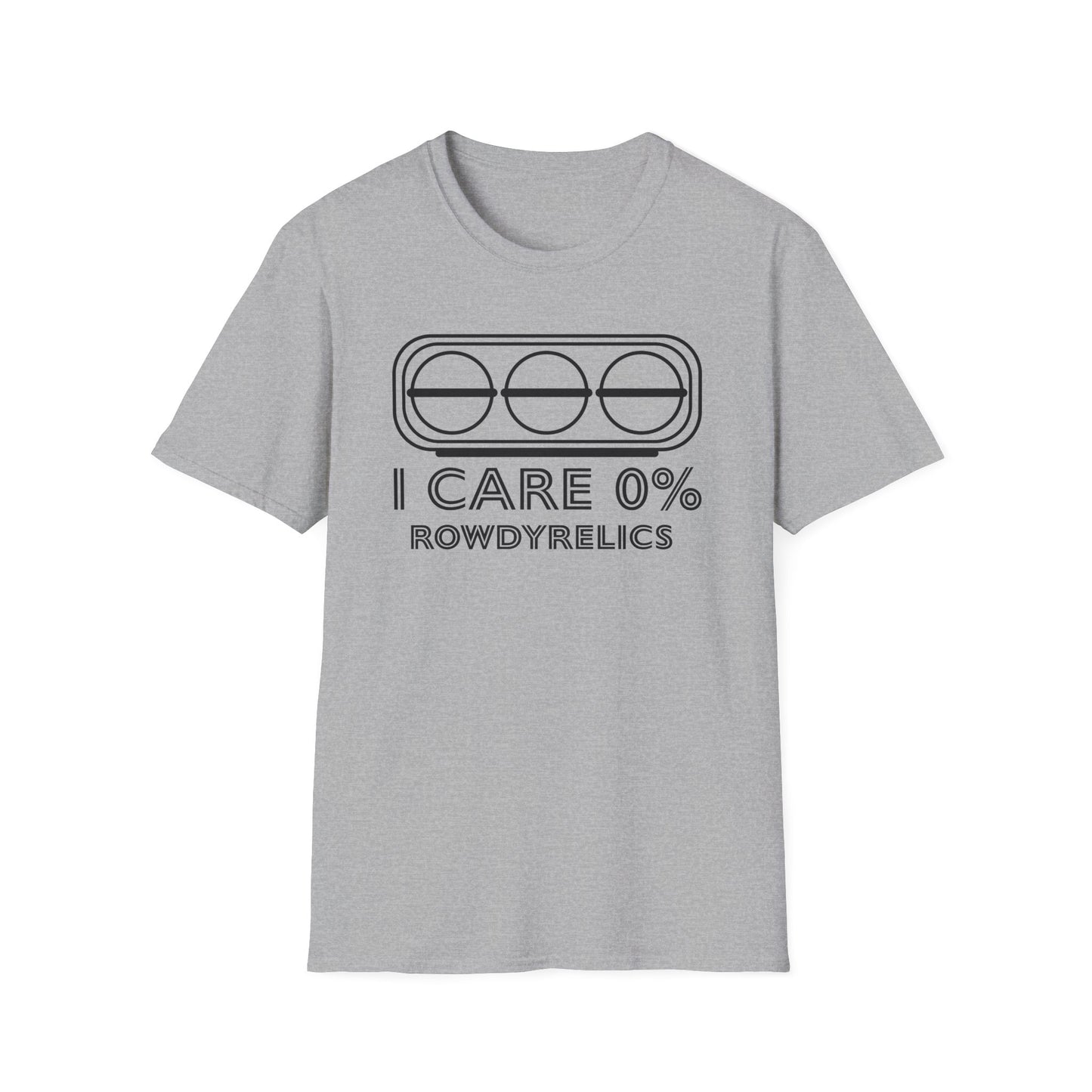 Front Print I CARE 0% T SHIRT